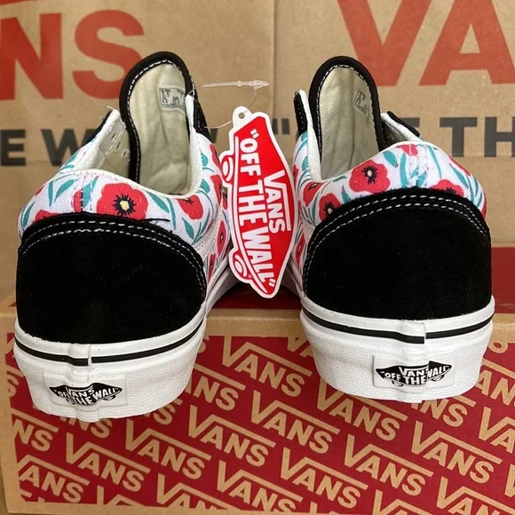 Vans Old Skool Flowers Black/True White WMNS - Picture 14 of 16
